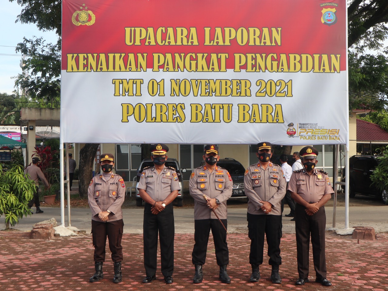 Upacara Kenaikan Pangkat TMT 1 November di Mapolres Batubara