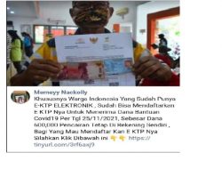 Tautan Pendaftaran Bantuan Covid-19 di Facebook, Hoaks