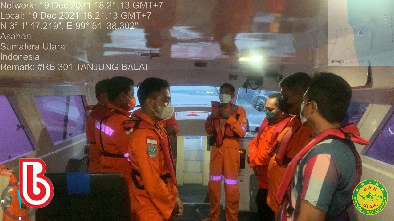 KM Arkan Ditemukan Basarnas di Perairan Sei Berombang