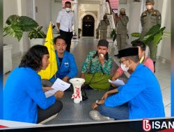 Usir Setan, PMII Asahan Baca Ayat Kursi di Kantor Bupati dan DPRD Asahan