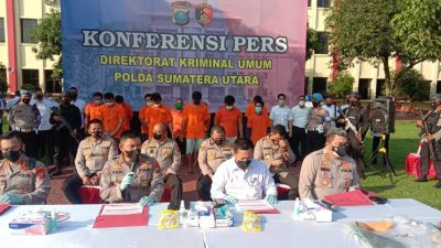 63 Orang Diringkus Poldasu, 5 Ditembak