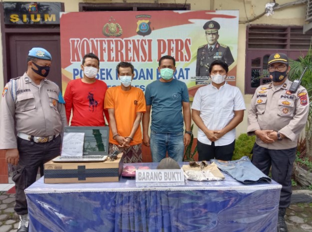 Maling Laptop Karyawan Lion Parcel Diringkus Polsek Medan Barat
