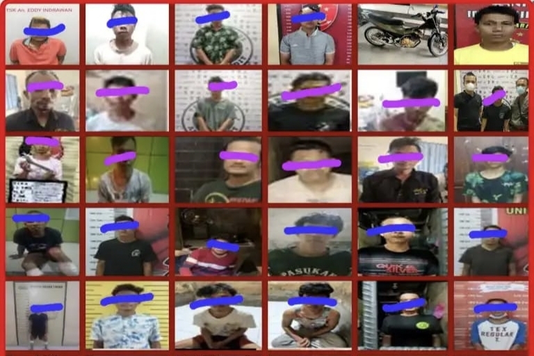 Tim Siluman Poldasu Tangkap 39 Tersangka Pelaku Kriminal, 5 Ditembak
