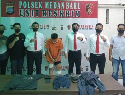 Dua Kaki Residivis Pelaku Curas Ditambak Reskrim Polsek Medan Baru