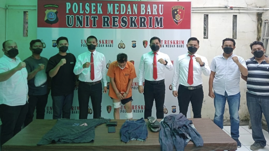 Dua Kaki Residivis Pelaku Curas Ditambak Reskrim Polsek Medan Baru