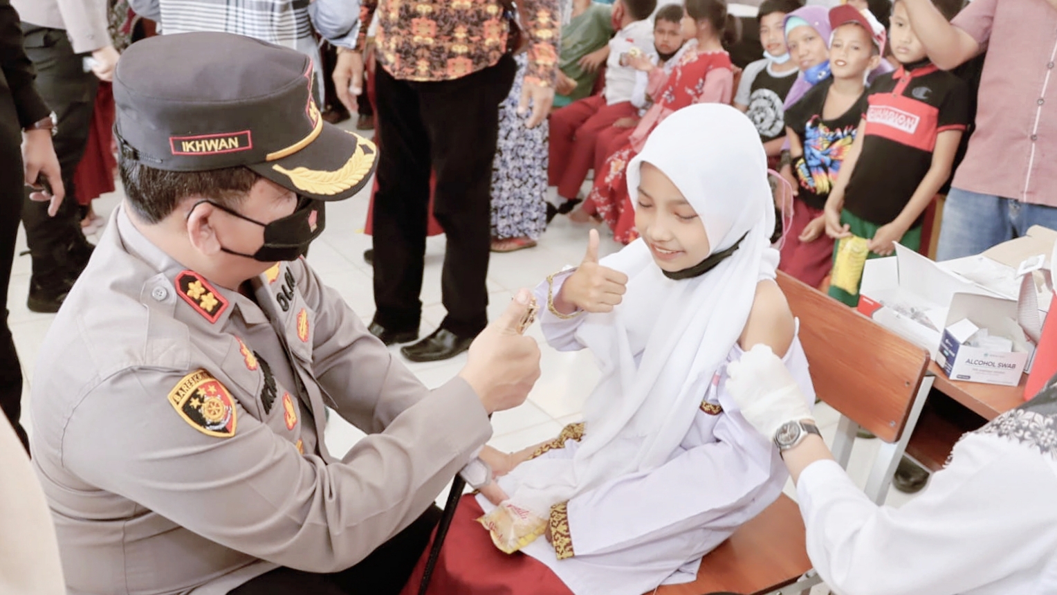 Kapolres Batubara Monitoring Vaksinasi Anak