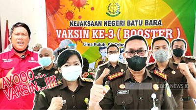 Puluhan Pegawai Kejari Batu Bara Divaksin Booster