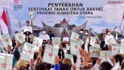 Jokowi Bagikan 600 Sertifikat Tanah di Dairi, Gubsu : Wujud Keadilan