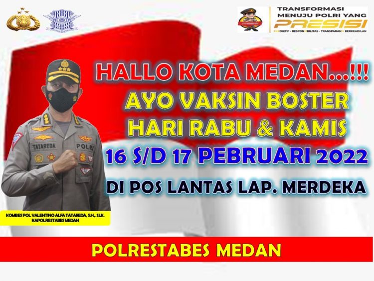 Kapolretabes Medan Himbau Masyarakat Segera Ikut Vaksinasi