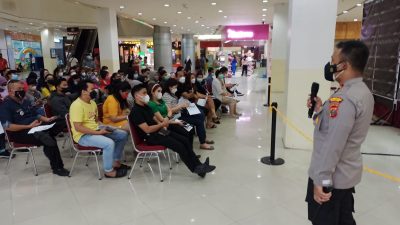 Kapolsek Medan Baru Sosialisasi Pentingnya Vaksinasi Covid-19
