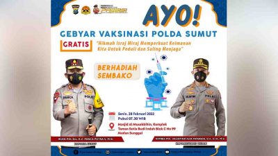 Polrestabes Medan Gelar Vaksinasi Berhadiah Sembako