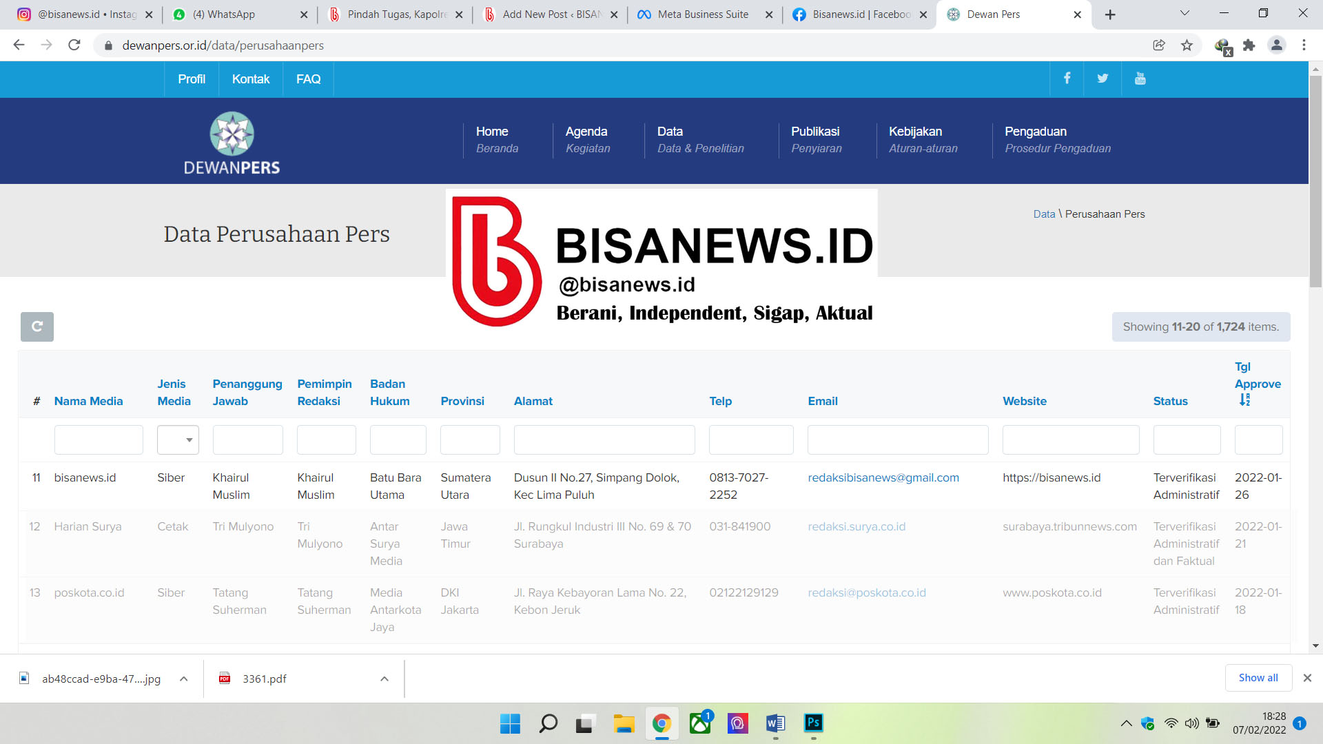 web site dewan pers