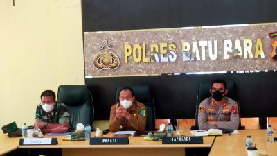 Bupati Batubara, Kapolres Zoom Meeting Bersama Gubsu Bahas PPKM
