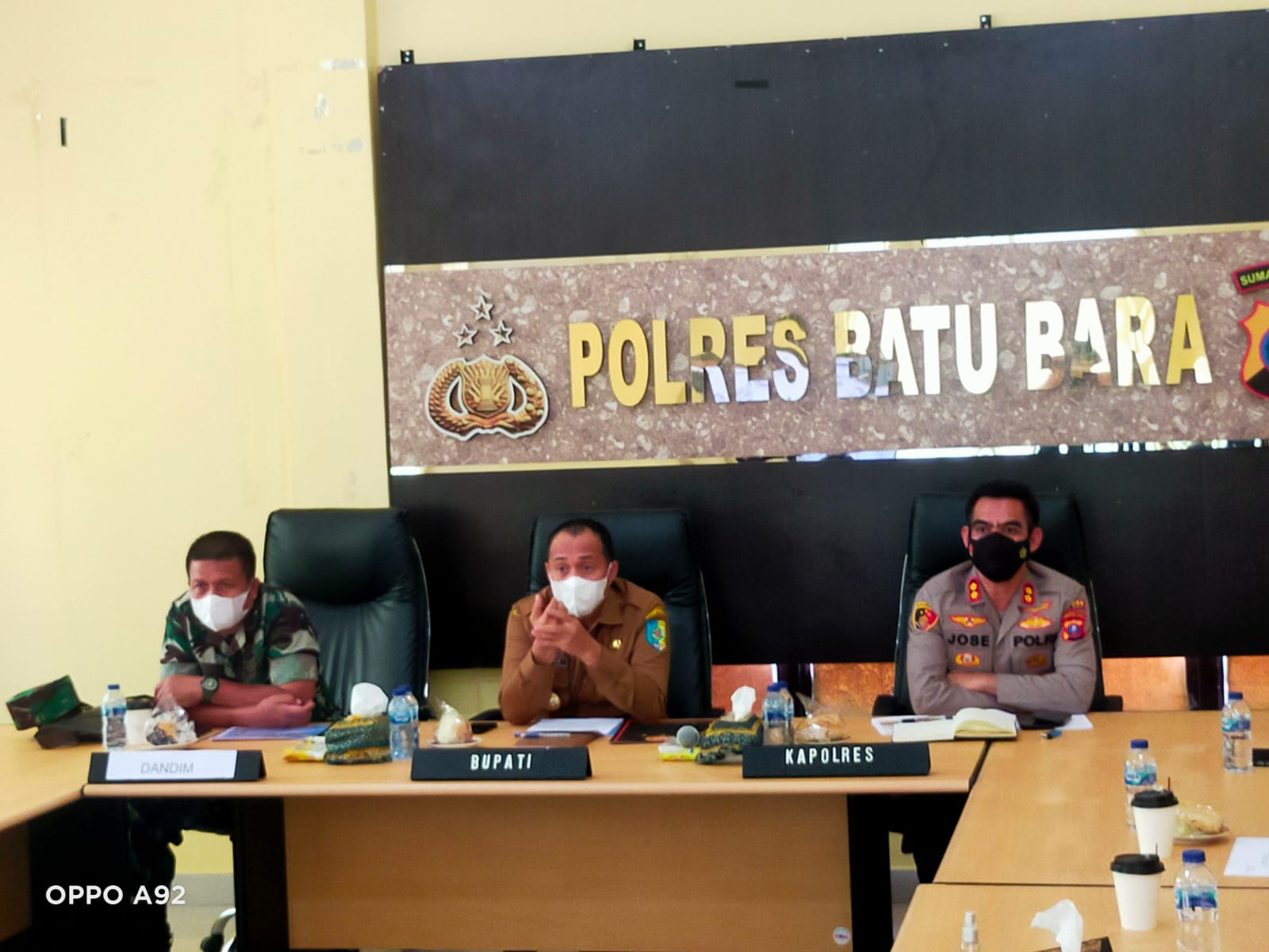 Bupati Batubara, Kapolres Zoom Meeting Bersama Gubsu Bahas PPKM