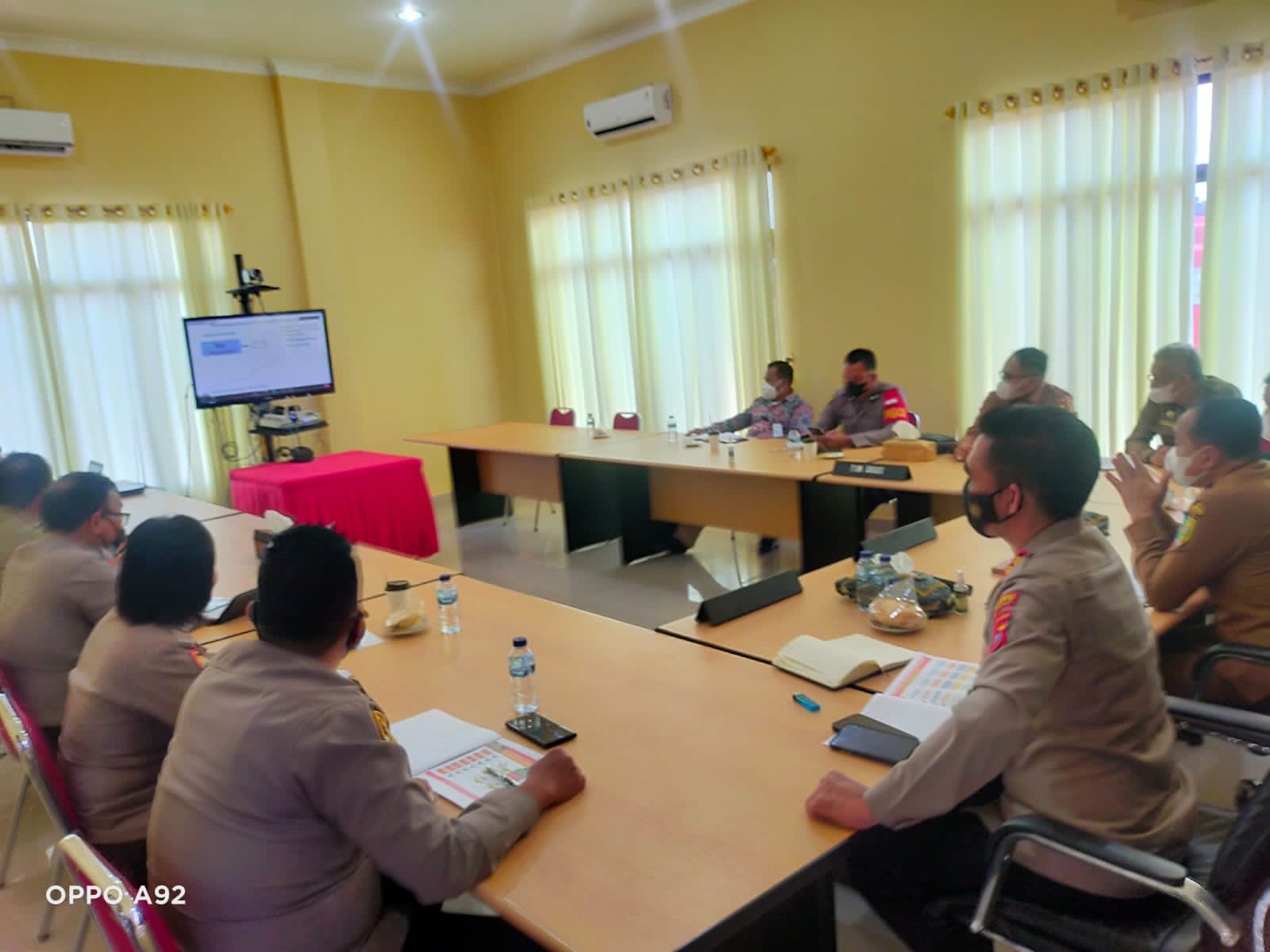 Bupati Batubara, Kapolres Zoom Meeting Bersama Gubsu Bahas PPKM