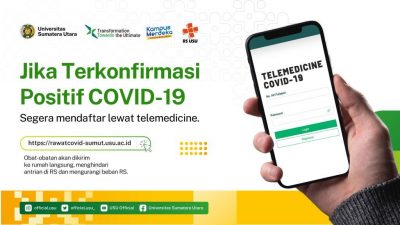 Telemedicine Covid-19, USU Sediakan Konsultasi Alat Pemantau dan Obat Gratis