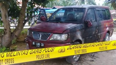 Kasus Pembakaran Mobil di Labusel Belum Terungkap