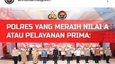 Mabes Polri Rilis 27 Polres Meraih Nilai A, Jajaran Poldasu Tidak Ada
