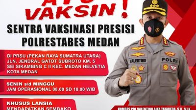 Polrestabes Medan Gelar Sentra Vaksinasi Presisi di PRSU