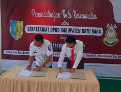 Setwan dan Kejari Batu Bara Teken MoU