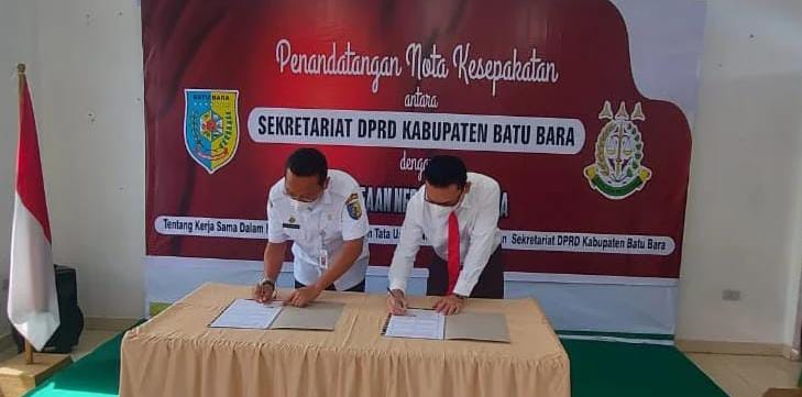 Setwan dan Kejari Batu Bara Teken MoU