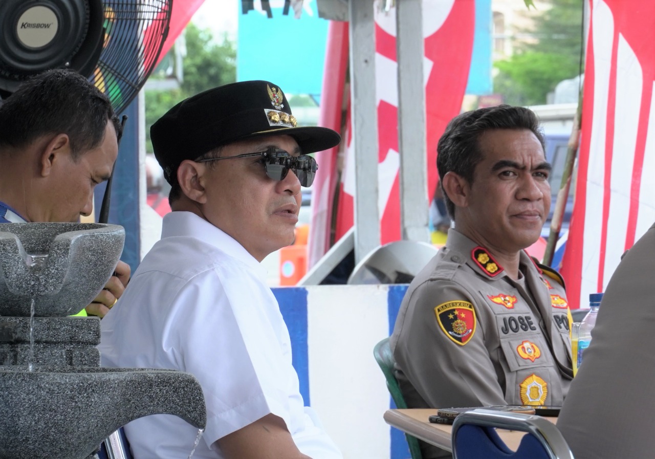 Pantau Arus Balik Lebaran, Bupati Zahir Tinjau Pos Pam Simpang Kuala Tanjung