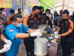 Petugas Musnahkan Ratusan Gram Sabu