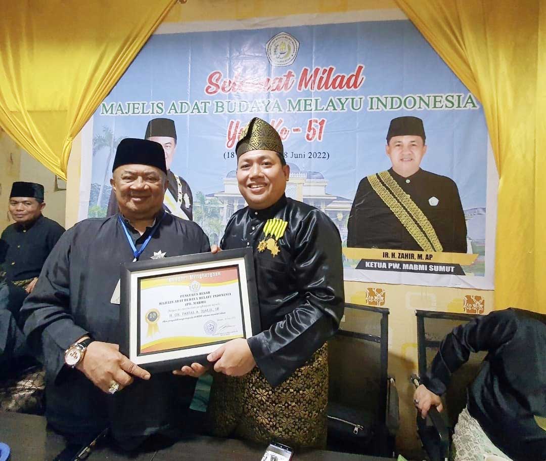 PB MABMI Beri Penghargaan 16 Pengurus, Dato’ Seri: OK Faizal Putra Batu Bara Harapan Masyarakat Melayu