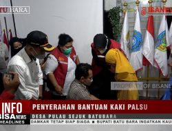 Penyerahan Bantuan Kaki Palsu di Desa Pulau Sejuk Batubara