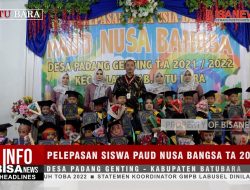 Pelepasan Siswa PAUD Nusa Bangsa Desa Padang Genting TA 2021 2022