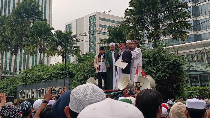 Aksi Kecam Penghina Nabi Muhammad di Kedubes India, Massa Sampaikan 5 Tuntutan