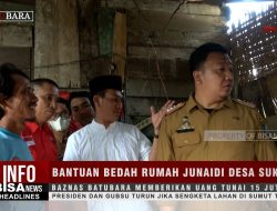 Bantuan Bedah Rumah Junaidi Desa Sukaraja Baznas Batubara Memberi Uang Tunai 15 Juta Rupiah