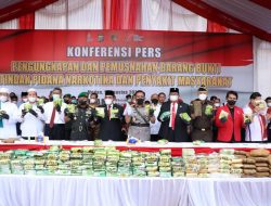 Polda Sumut Musnahkan Ratusan Kilogram Narkoba