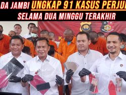 Polda Jambi Ungkap 91 Kasus Perjudian Selama Dua Minggu Terakhir