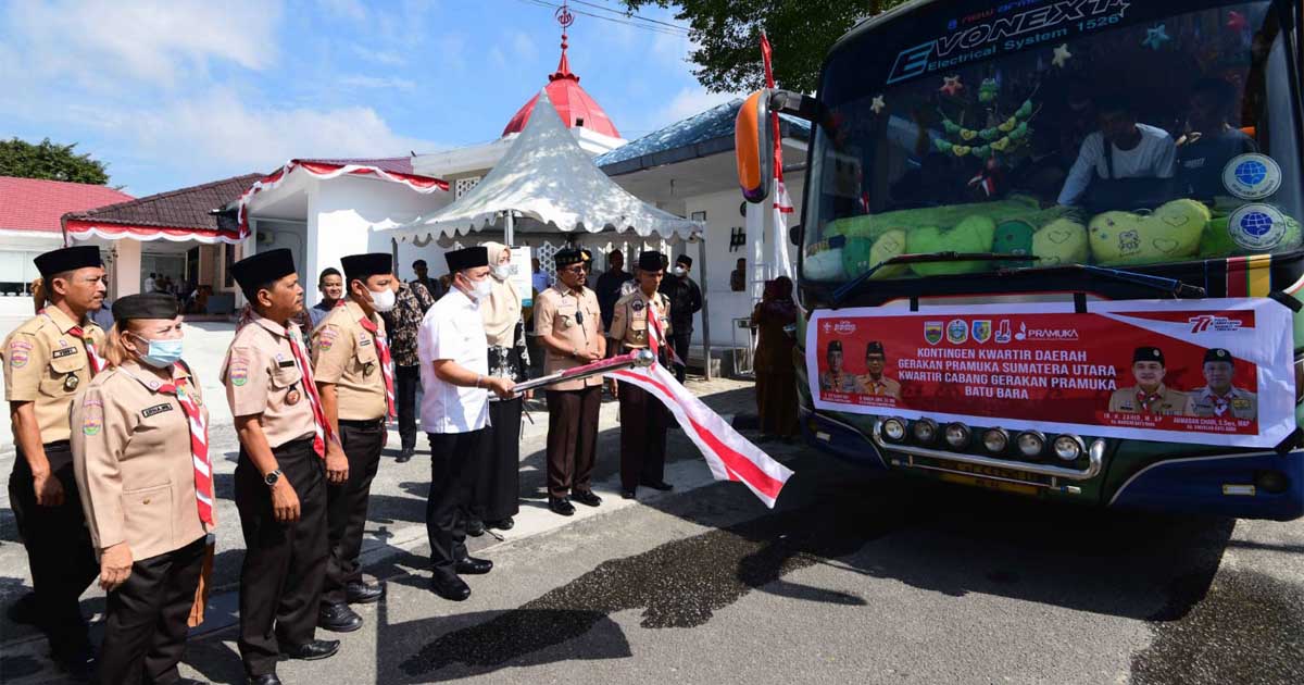 Zahir Lepas Kontingen Pramuka Batu Bara Peserta Jamnas Cibubur