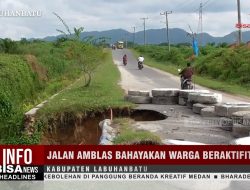 Jalan Amblas Bahayakan Warga Beraktifitas – Kabupaten Labuhanbatu
