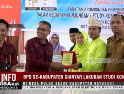 BPD se-Kabupaten Gianyar Provinsi Bali Lakukan Studi Komparatif di Desa Pulau Sejuk