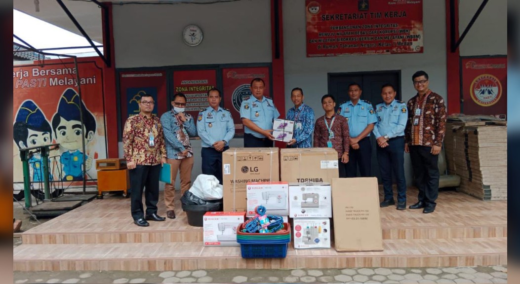 BSI Serahkan Alat Penunjang Keterampilan untuk Warga Binaan Rutan Kelas I Medan