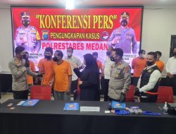 Polrestabes Medan Ungkap Kasus Penyelundupan Narkoba, 5 Tersangka Diringkus