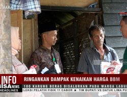 Ringankan Dampak Kenaikan Harga BBM, 100 Karung Beras Disalurkan pada Warga Labuhanruku