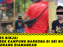 Polres Binjai Gerebek Kampung Narkoba di Desa Sei Bingai, Satu Orang Diamankan