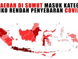 24 Daerah di Sumut Masuk Kategori Risiko Rendah Penyebaran Covid 19
