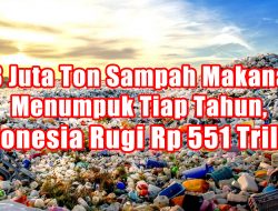 48 Juta Ton Sampah Makanan Menumpuk Tiap Tahun, Indonesia Rugi Rp 551 Triliun