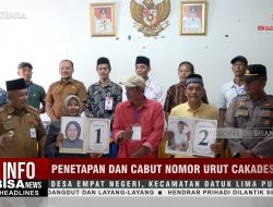 Penetapan dan Cabut Nomor Urut Cakades Desa Empat Negeri, Kecamatan Datuk Lima Puluh