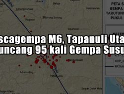 Pascagempa M6, Tapanuli Utara Diguncang 95 kali Gempa Susulan