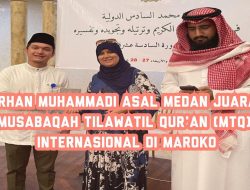 Farhan Muhammadi Asal Medan Juara 1 Musabaqah Tilawatil Qur’an (MTQ) Internasional di Maroko