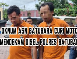Oknum ASN Batubara Curi Motor Mendekam di Sel Polres Batubara