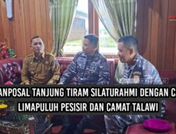 Pjs Danposal Tanjung Tiram Silaturahmi dengan Camat Limapuluh Pesisir dan Camat