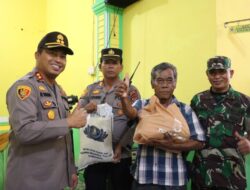 Kapolres Sergai Salurkan Sembako Bantuan Kapolri dan Kapolda Sumut
