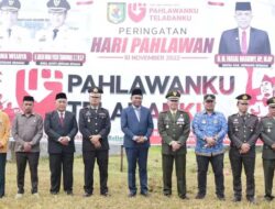 Prosesi Tabur Bunga di Sungai Ular Warnai Peringatan Hari Pahlawan Pemkab Sergai